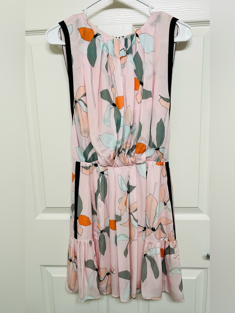 REISS Women’s Pink Floral Sleeveless Summer Dress,Size 2